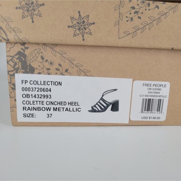 Free People Rainbow Metallic Colette Sandals 7 - Picture 10 of 12